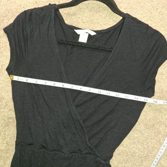 Black faux wrap dress - Picture 3 of 3